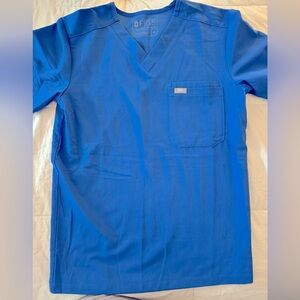 Men’s Figs Scrub Top Size XS Royal Blue